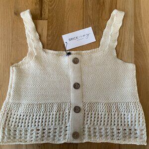 Miou Muse women's knit tank top in creme